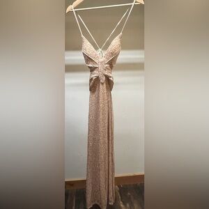 Champagne prom dress